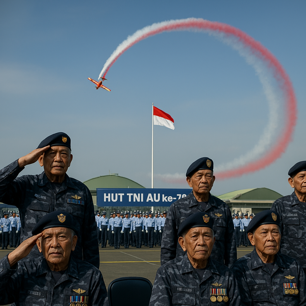 Peringatan Hari Bakti TNI AU ke-78 di Lanud Halim Perdanakusuma: Upacara dan Demo Udara
