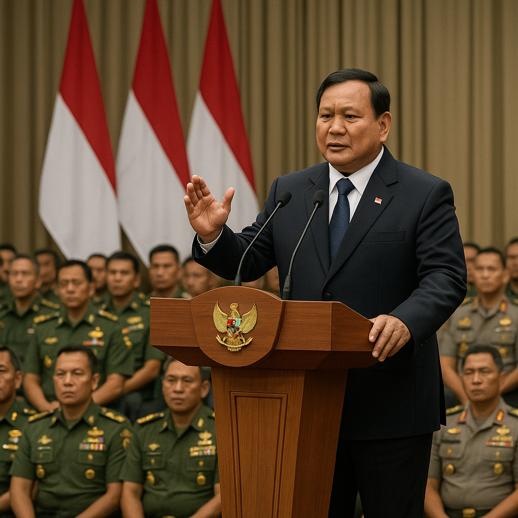 Prabowo Ingatkan Jati Diri TNI di Hadapan 800 Perwira Tinggi: Tentara Berasal dari Rakyat