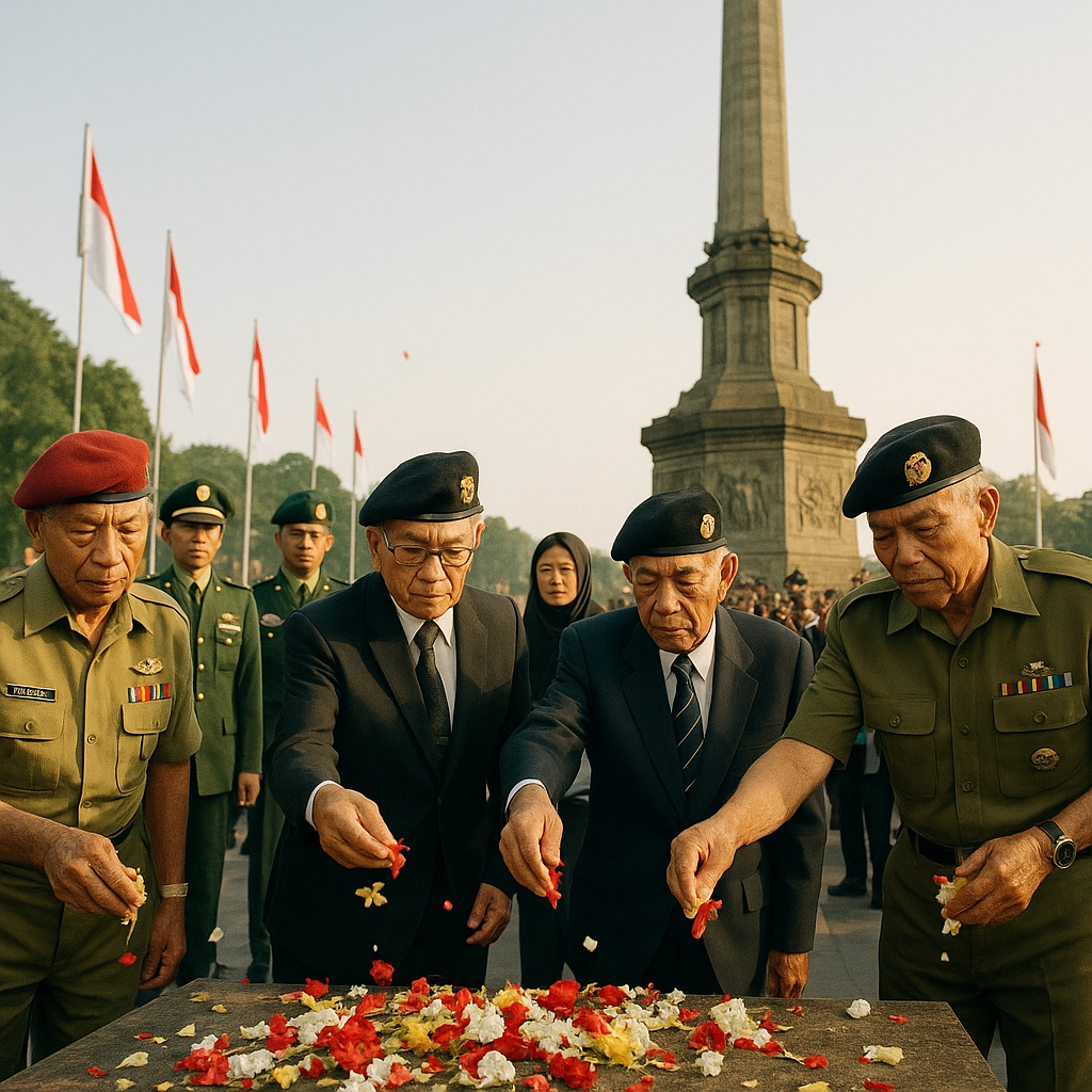 Tabur Bunga di Tugu Muda Semarang, Kodam IV/Diponegoro Kenang Heroisme Pertempuran Lima Hari 1945