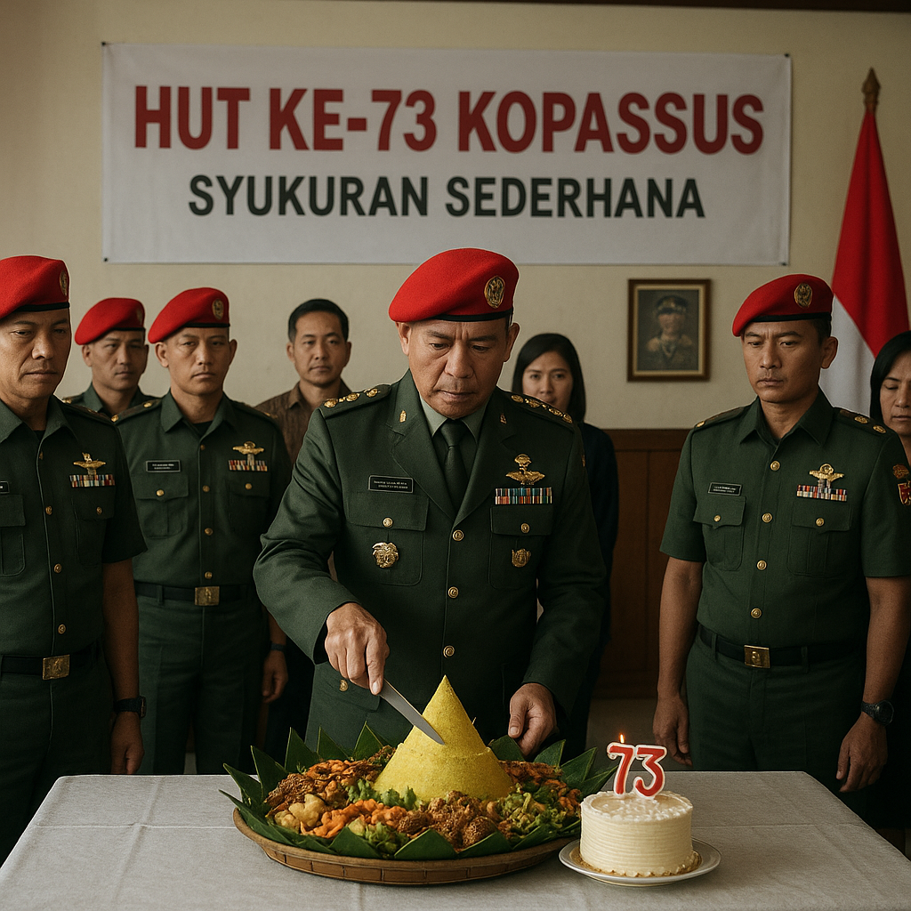 HUT ke-73 Kopassus Hanya Gelar Syukuran Sederhana di Balai Komando