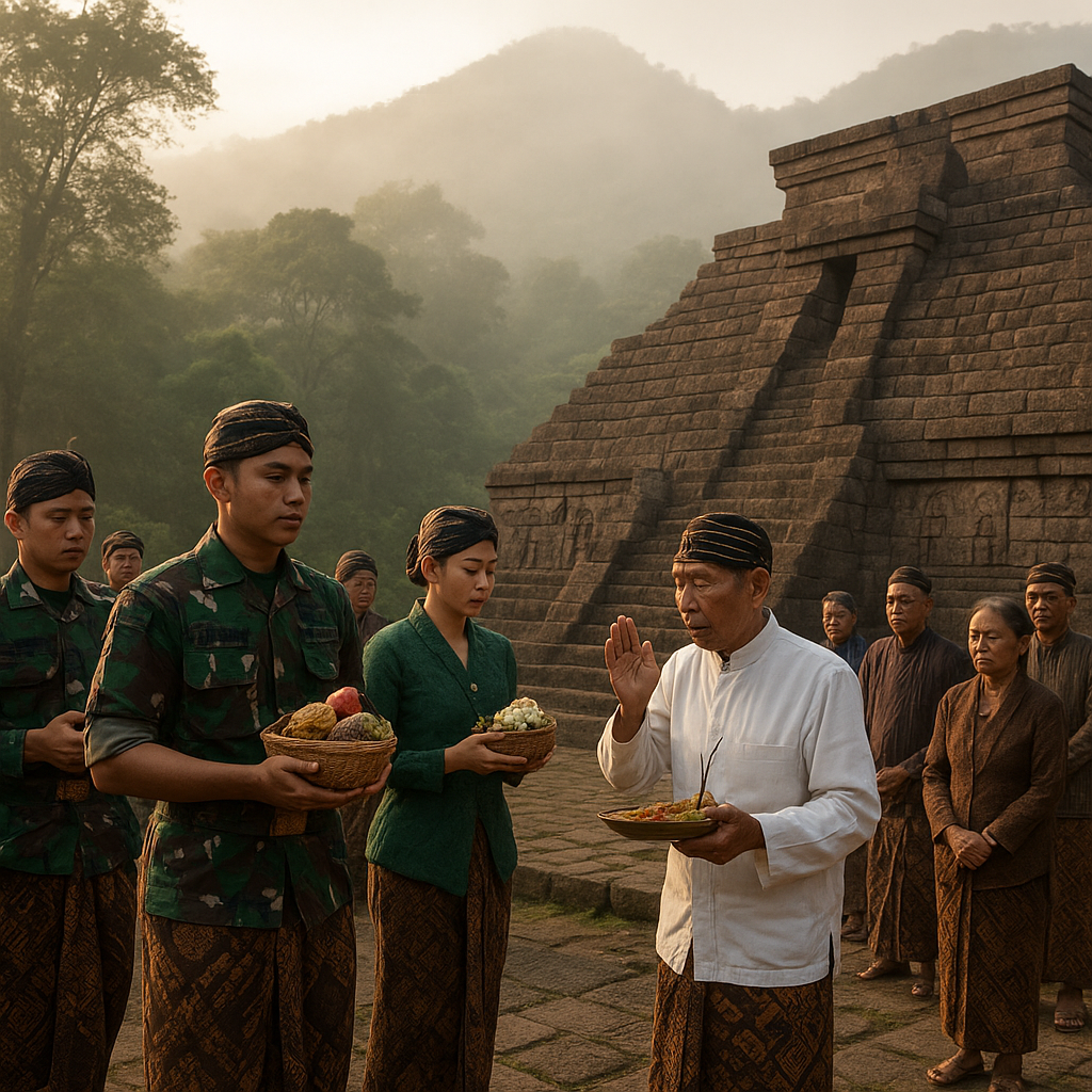 Upacara Adat Sura di Candi Sukuh, Tradisi Leluhur yang Dijaga Prajurit TNI