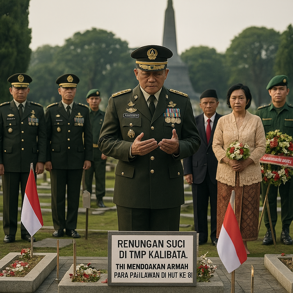 Renungan Suci di TMP Kalibata: TNI Mendoakan Arwah Para Pahlawan di HUT ke-81