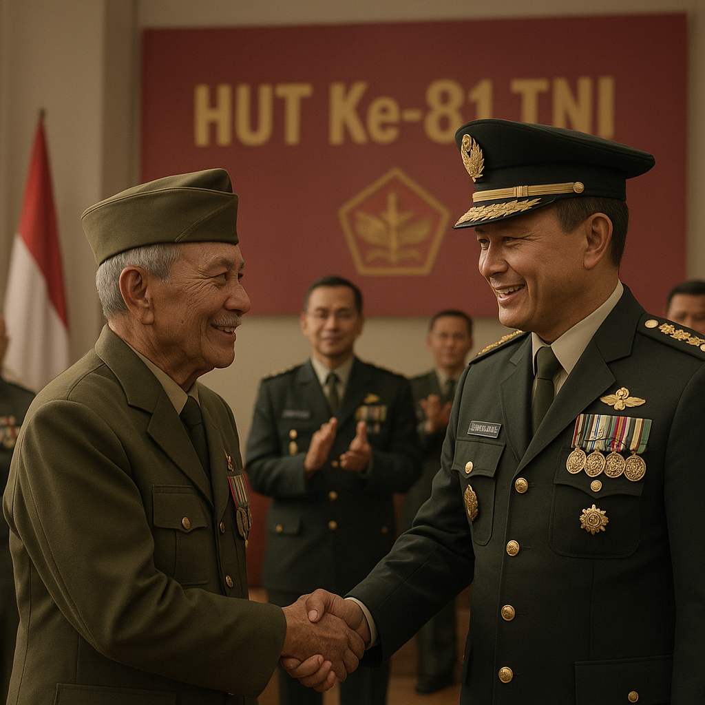 HUT Ke-81 TNI: Panglima TNI Mengajak Para Purnawirawan Terus Menjaga Nilai Keprajuritan