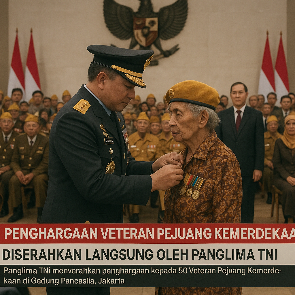 Penghargaan Veteran Pejuang Kemerdekaan Diserahkan Langsung oleh Panglima TNI