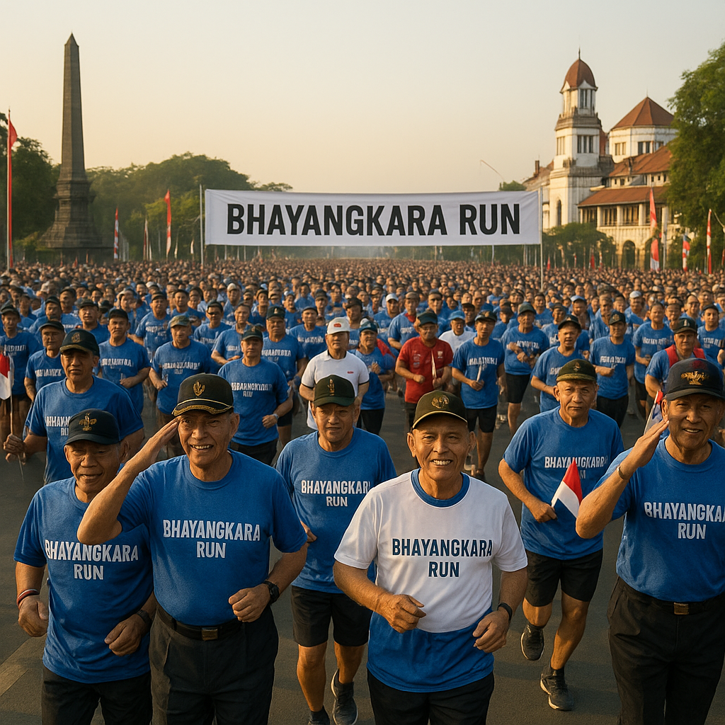 Bhayangkara Run: Lari Bersama Purnawirawan Polisi dan TNI di Semarang