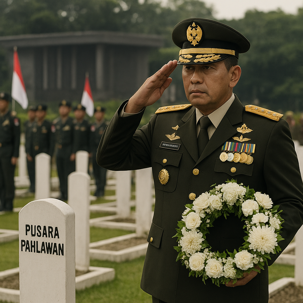 Panglima TNI Pimpin Ziarah Nasional di TMP Kalibata: Jangan Layu Bunga di Pusara Pahlawan