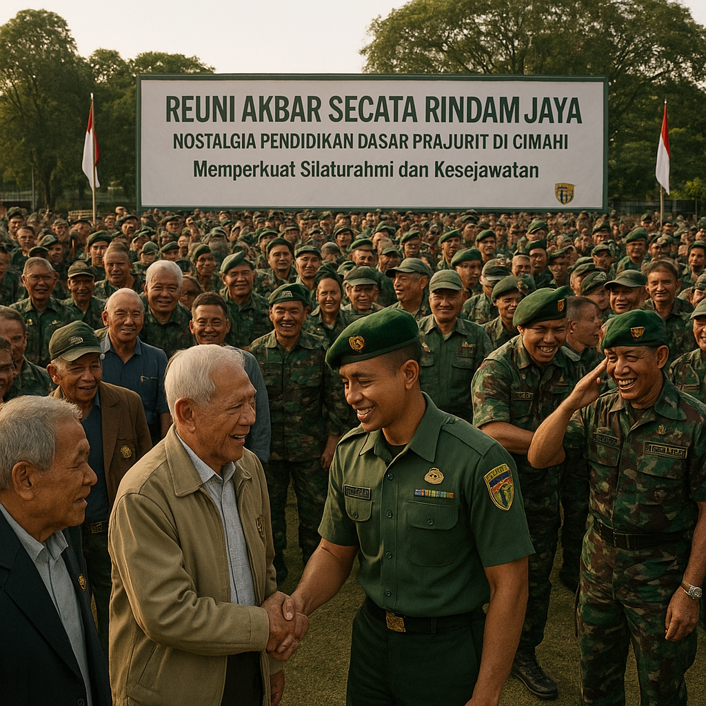 Reuni Akbar Secata Rindam Jaya: Nostalgia Pendidikan Dasar Prajurit di Cimahi