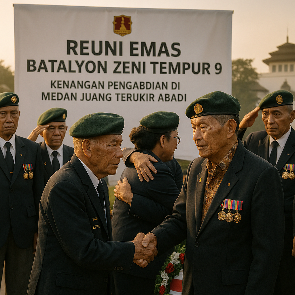 Reuni Emas Batalyon Zeni Tempur 9, Kenangan Pengabdian di Medan Juang Terukir Abadi
