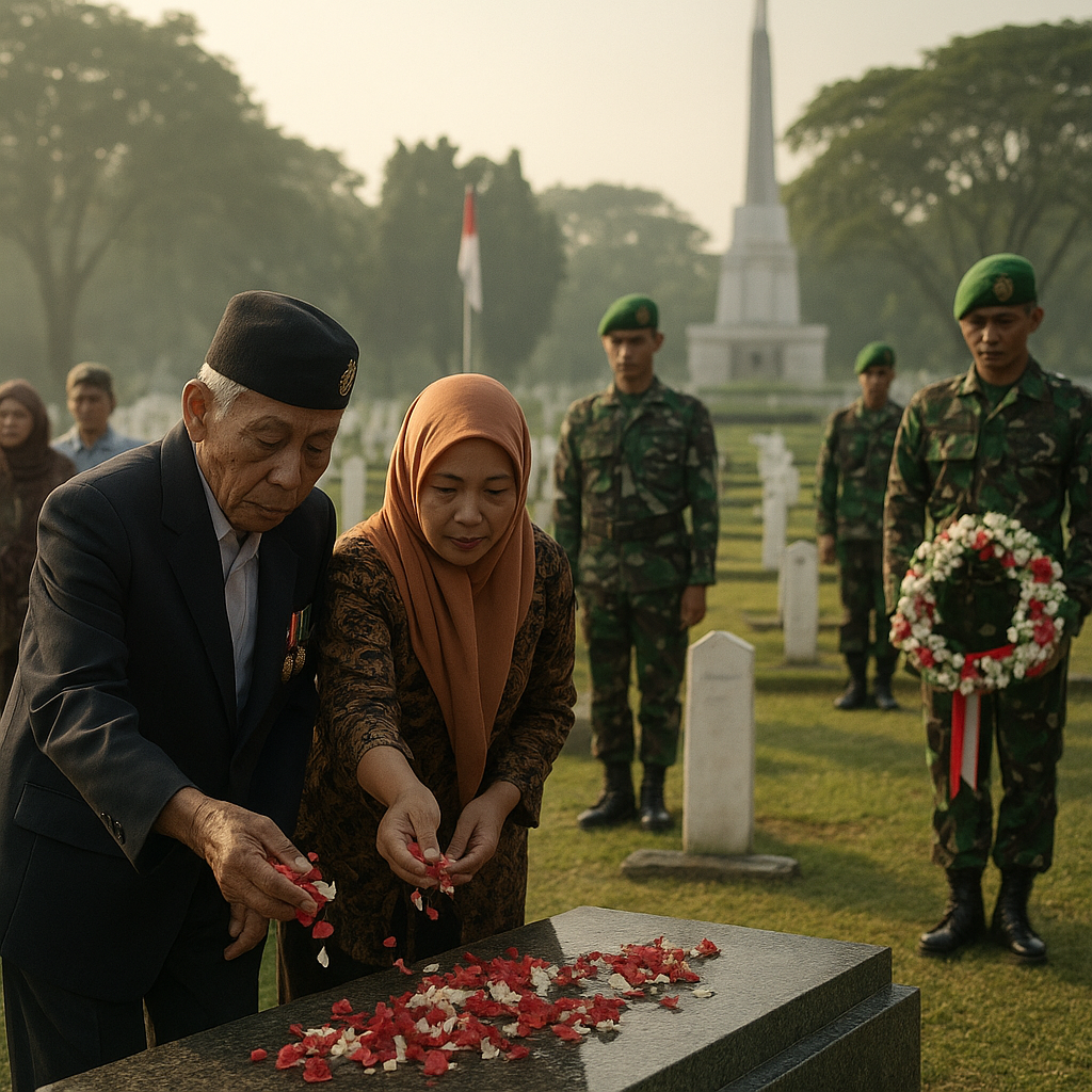 Upacara Tabur Bunga di TMP Kalibata Kenang Jasa Pahlawan