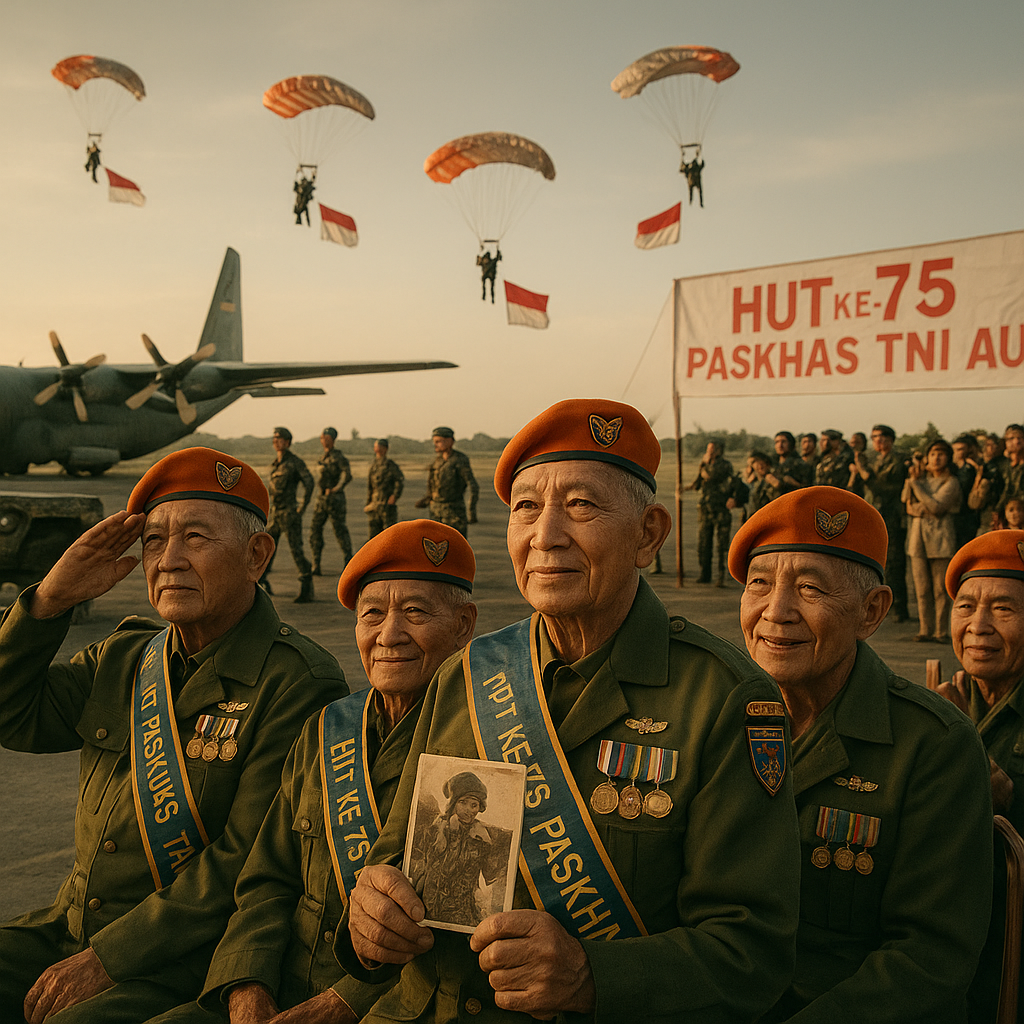 TNI AU Peringati Hari Ulang Tahun Ke-75 Paskhas