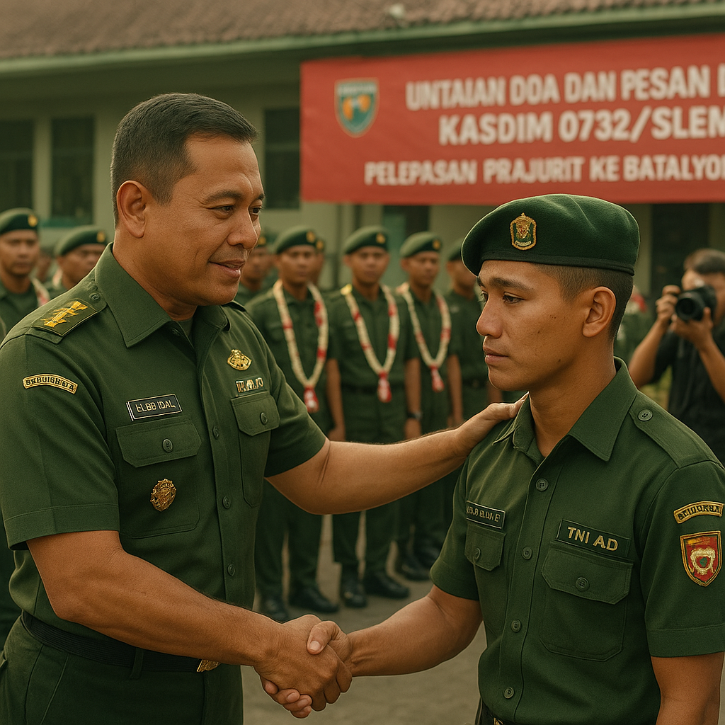 Untaian Doa dan Pesan Hangat Kasdim 0732/Sleman Iringi Langkah Prajurit Pindah Satuan