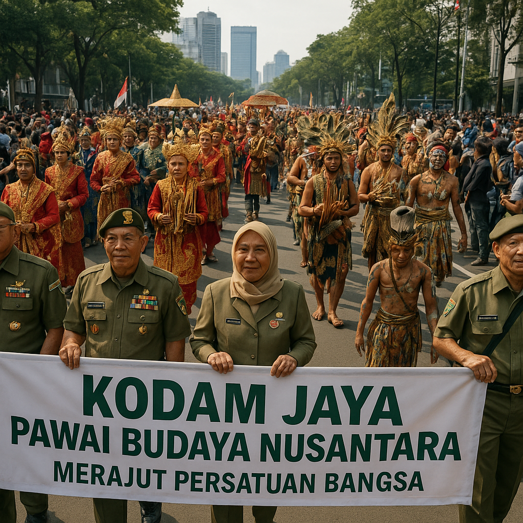 Kodam Jaya Gelar Pawai Budaya Nusantara: Merajut Persatuan Bangsa