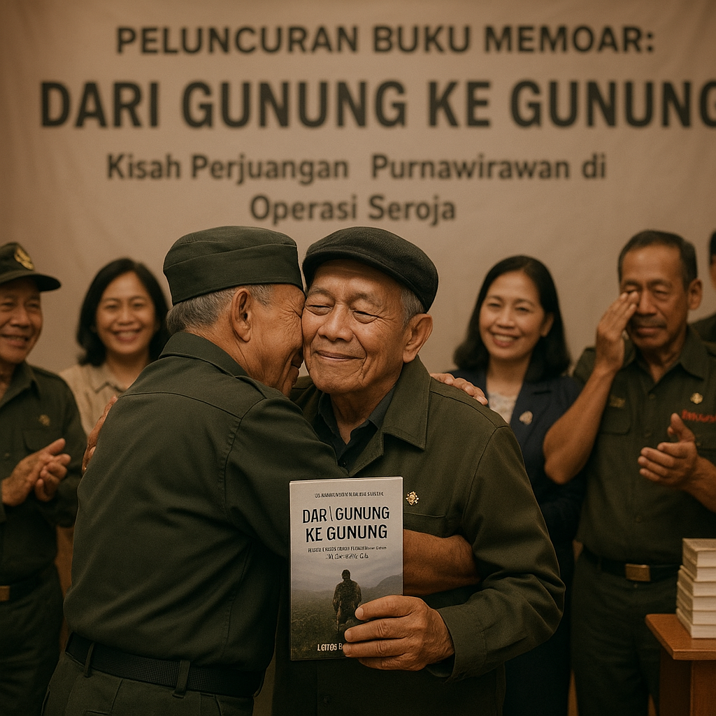 Buku Memoar ‘Dari Gunung ke Gunung’ Diluncurkan: Kisah Perjuangan Purnawirawan di Operasi Seroja
