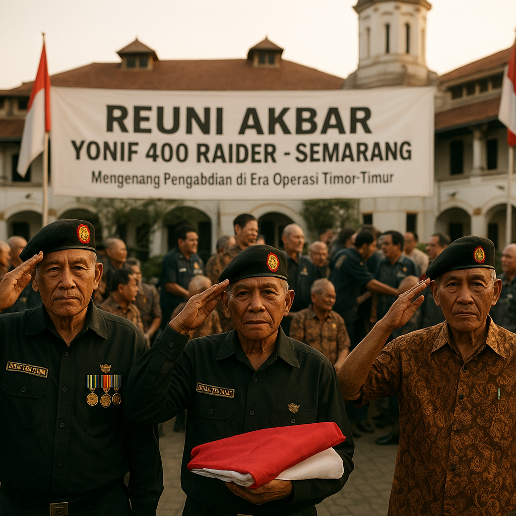 Reuni Akbar Yonif 400 Raider di Semarang: Mengenang Pengabdian di Era Operasi Timor-Timur