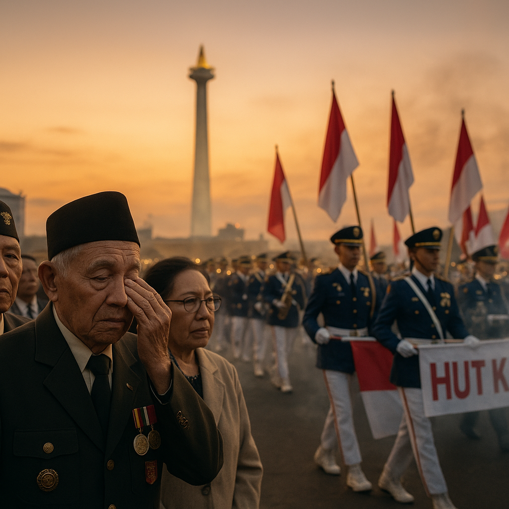 HUT Ke-81 TNI: Parade Senja Mengenang Pengabdian Para Purnawirawan di Monas