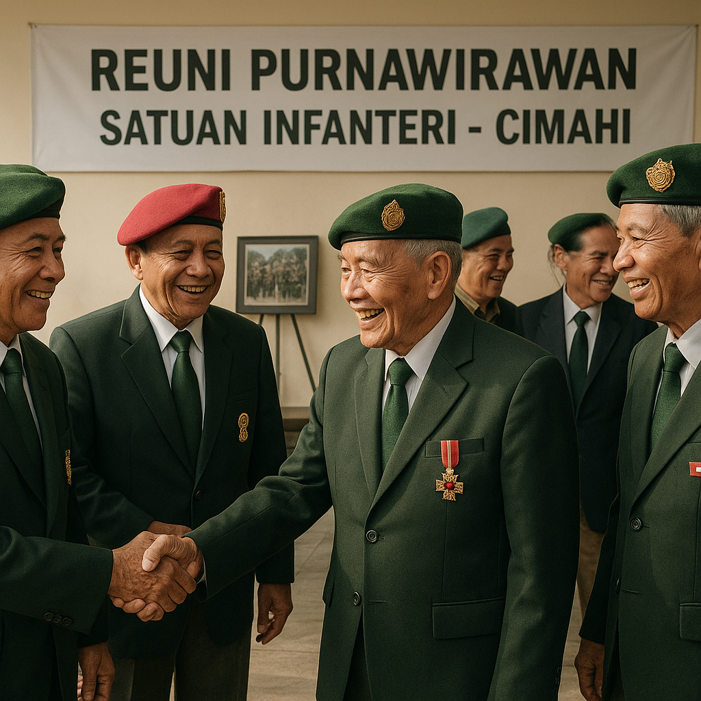 Purnawirawan TNI AD Gelar Reuni Satuan Infanteri di Cimahi, Kenang Masa Dinas di Medan Tempur