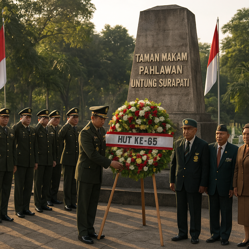 Memperingati HUT ke 65 Divif 2 Kostrad Ziarah di TMP Untung Surapati