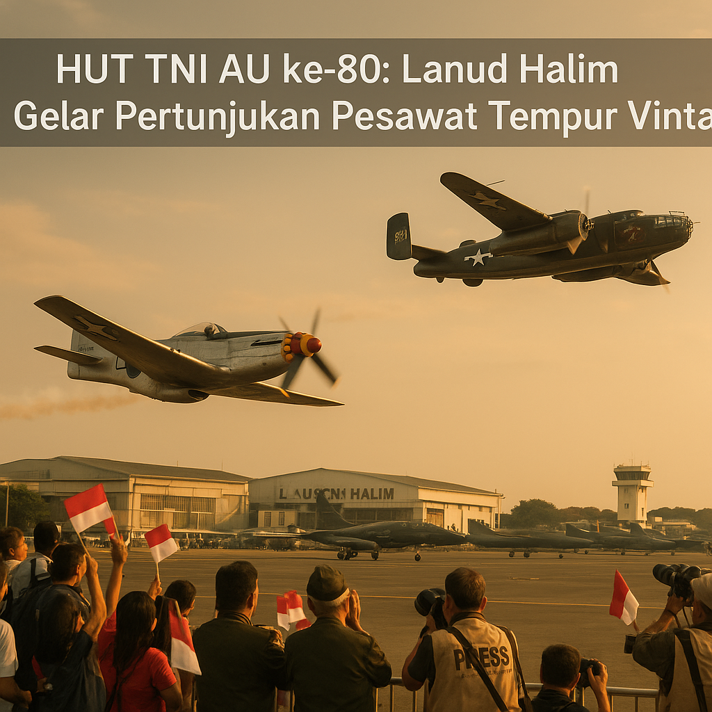 HUT TNI AU ke-80: Lanud Halim Gelar Pertunjukan Pesawat Tempur Vintage