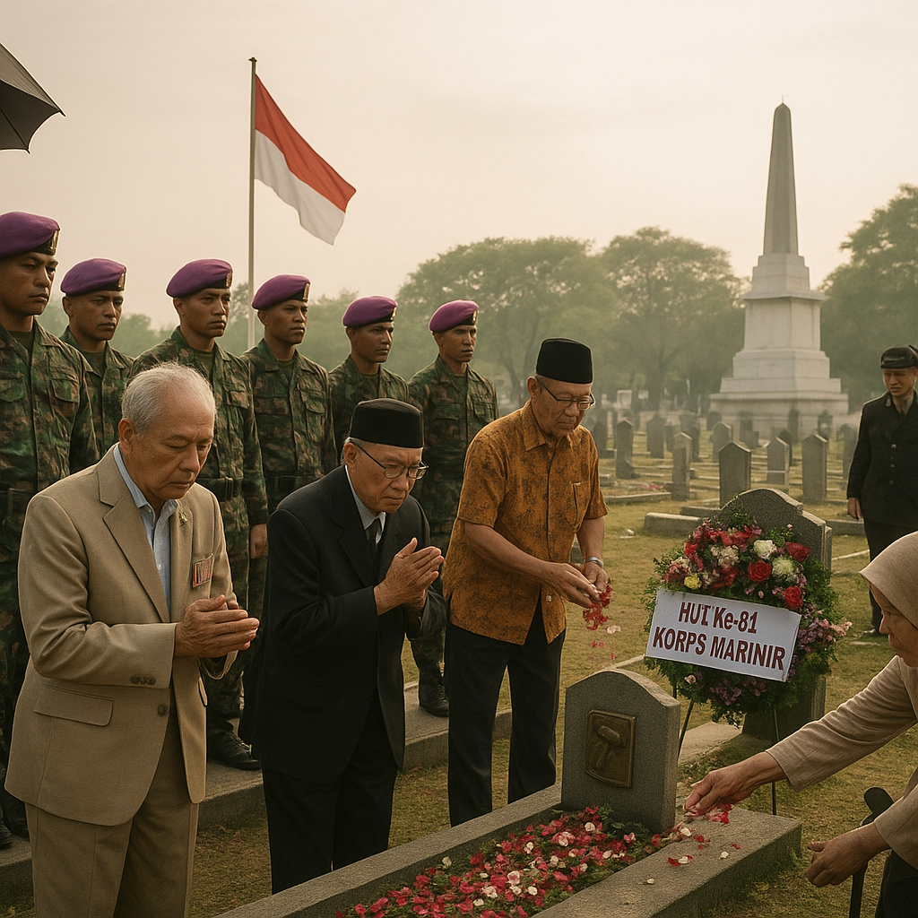 Ziarah dan Doa Bersama Jelang HUT ke-81 Korps Marinir di Surabaya