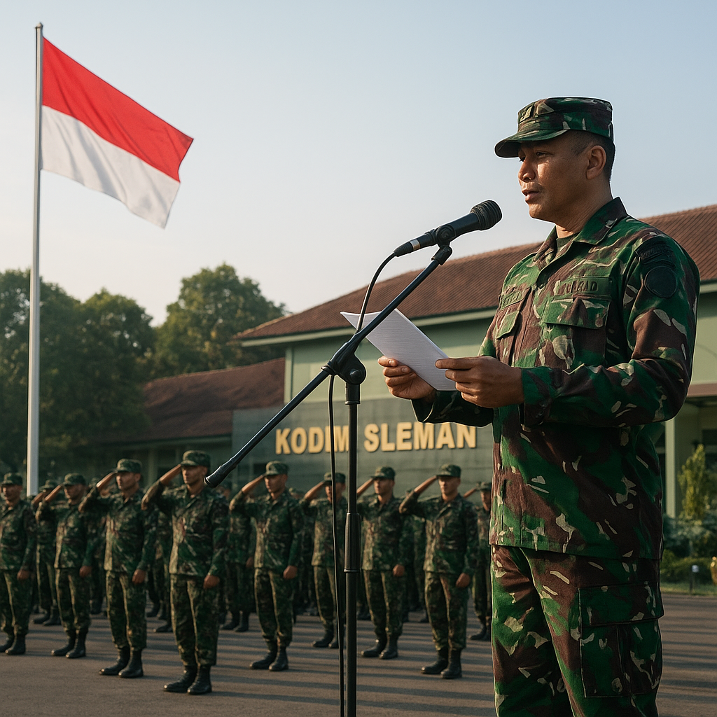 Jadi Irup Upacara Mingguan, Kasdim Sampaikan Amanat kepada Seluruh Prajurit Makodim