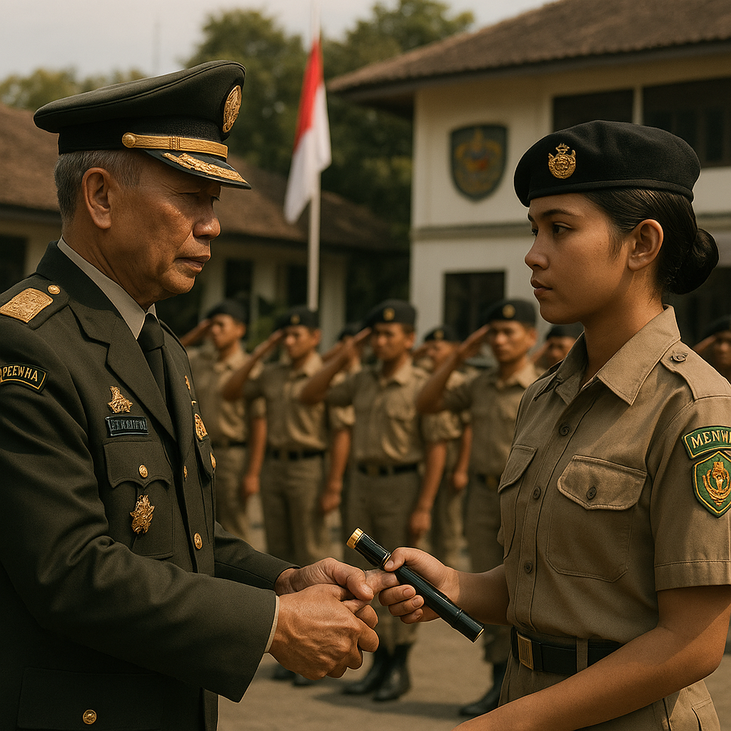 Tradisi Serah Terima Komando di Ksatrian Menwa, Wariskan Nilai Kepemimpinan