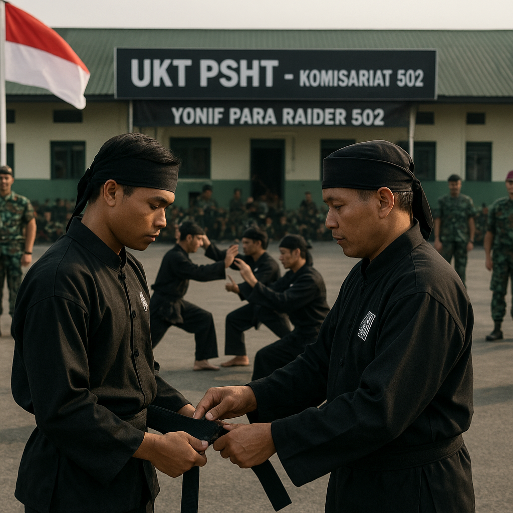 Ujian Kenaikan Tingkat (UKT) Para Petarung Persaudaraan Setia Hati Terate (PSHT) Komisariat 502