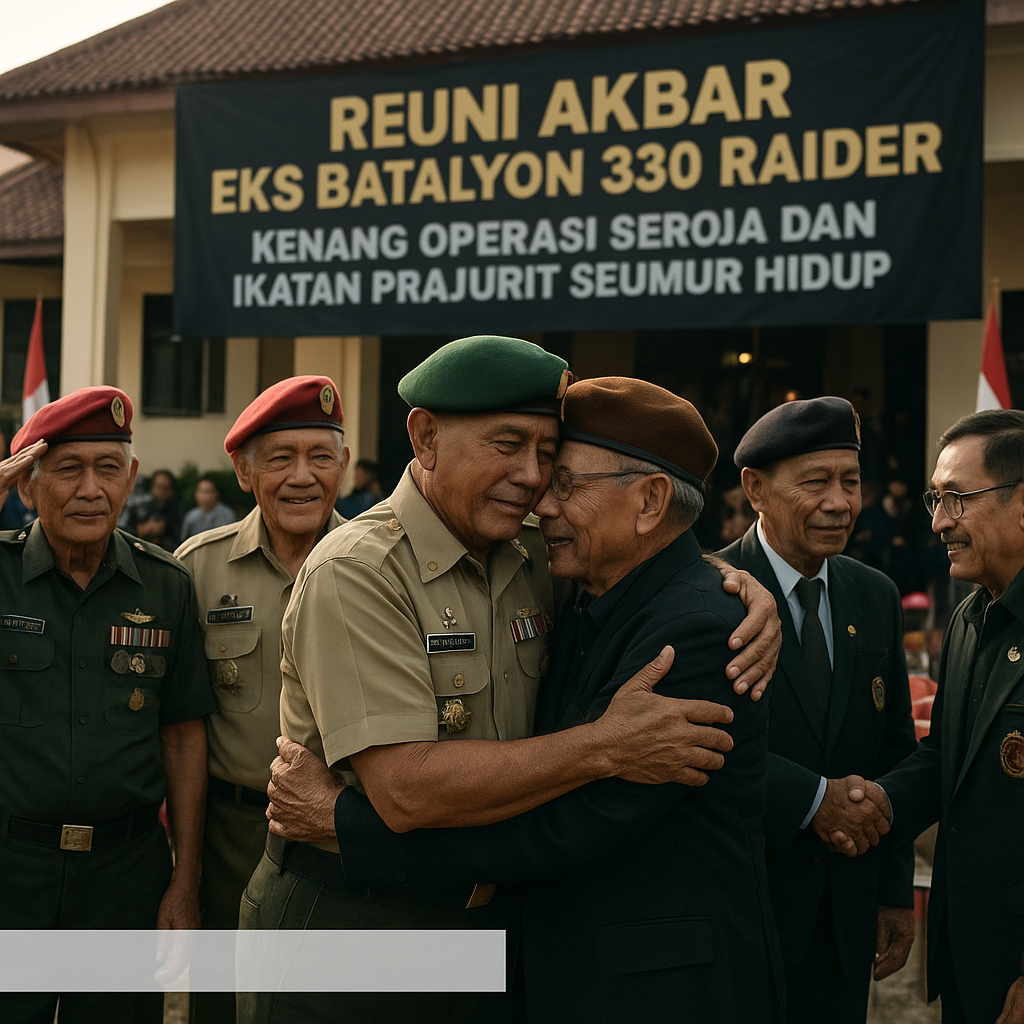Reuni Akbar Eks Batalyon 330 Raider, Kenang Operasi Seroja dan Ikatan Prajurit Seumur Hidup