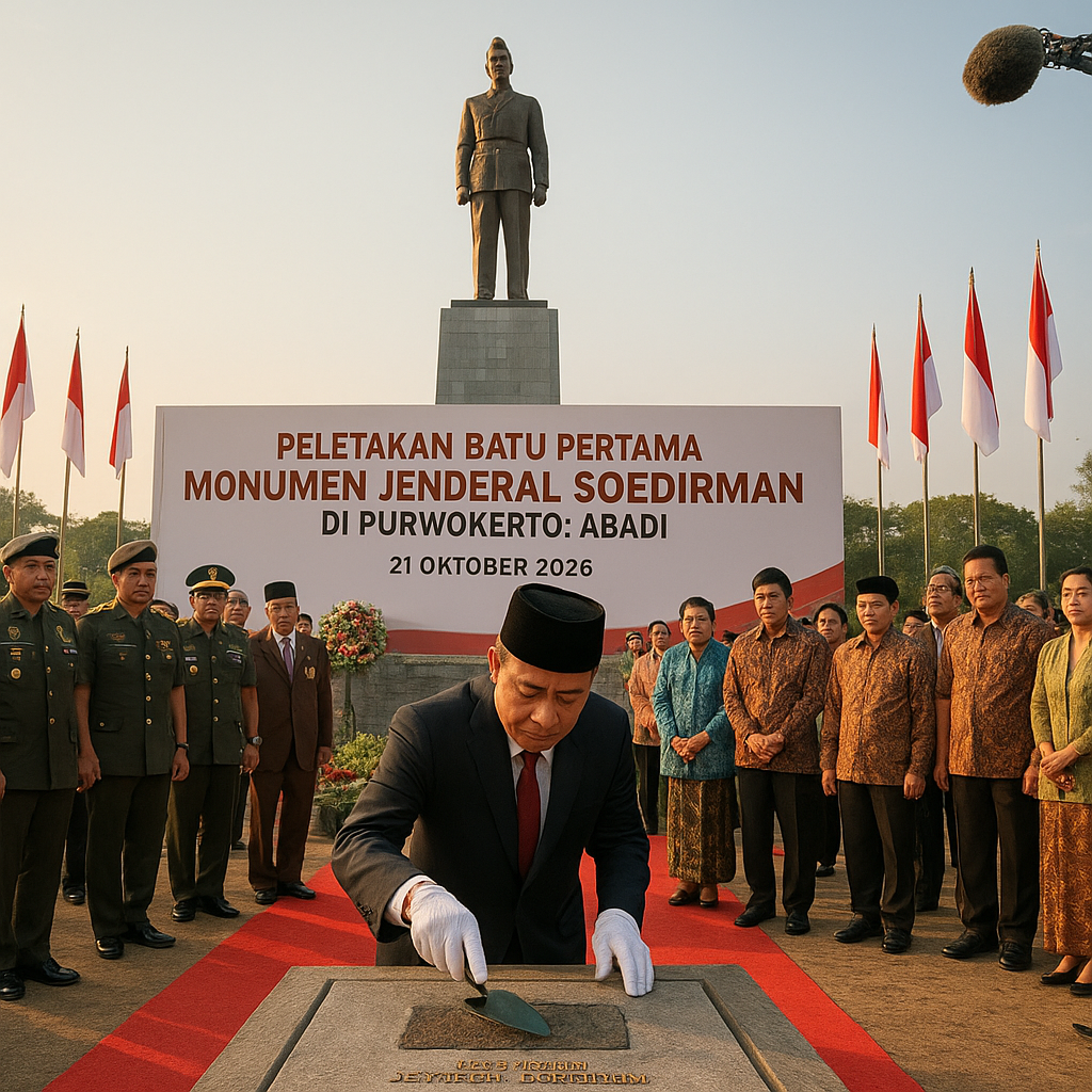 Peletakan Batu Pertama Monumen Jenderal Soedirman di Purwokerto: Penghormatan Abadi
