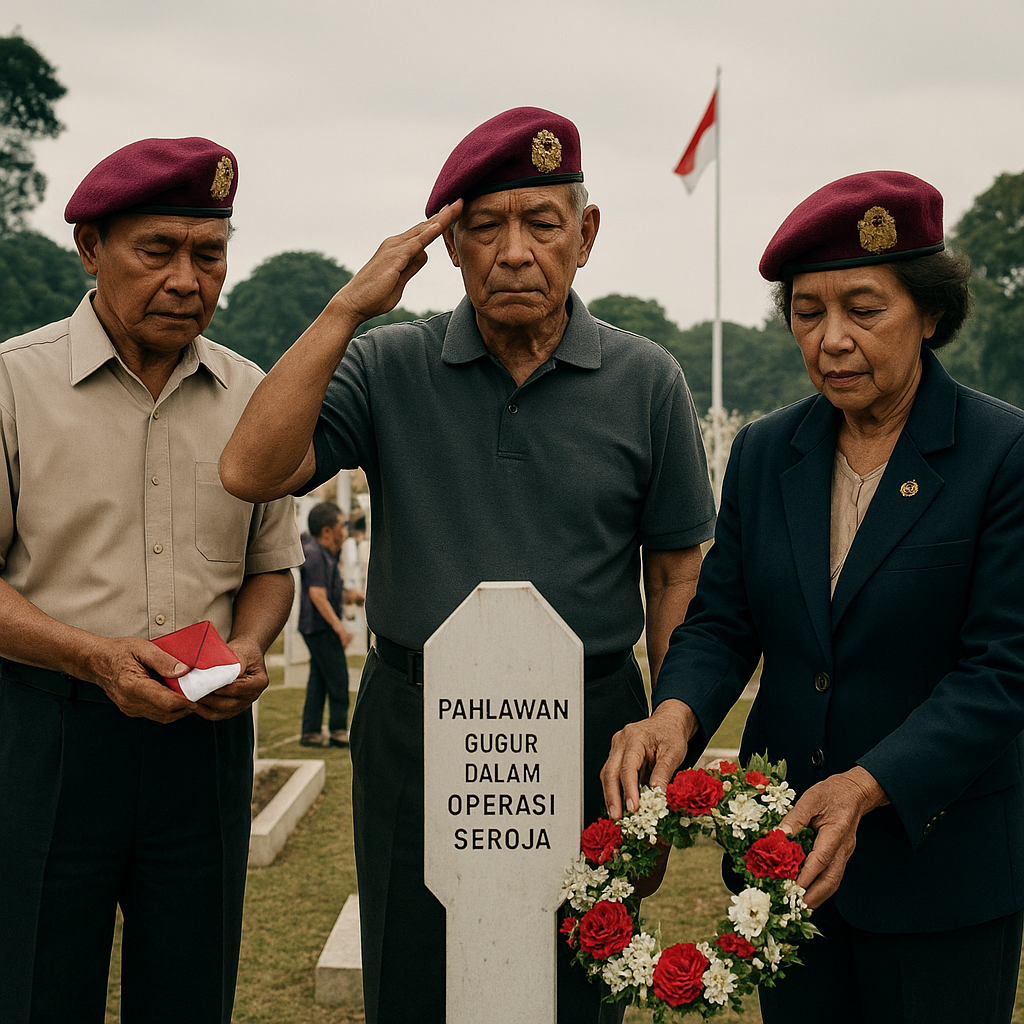 Ziarah ke TMP Kalibata, Purnawirawan Marinir Kenang Rekan Gugur dalam Operasi Seroja