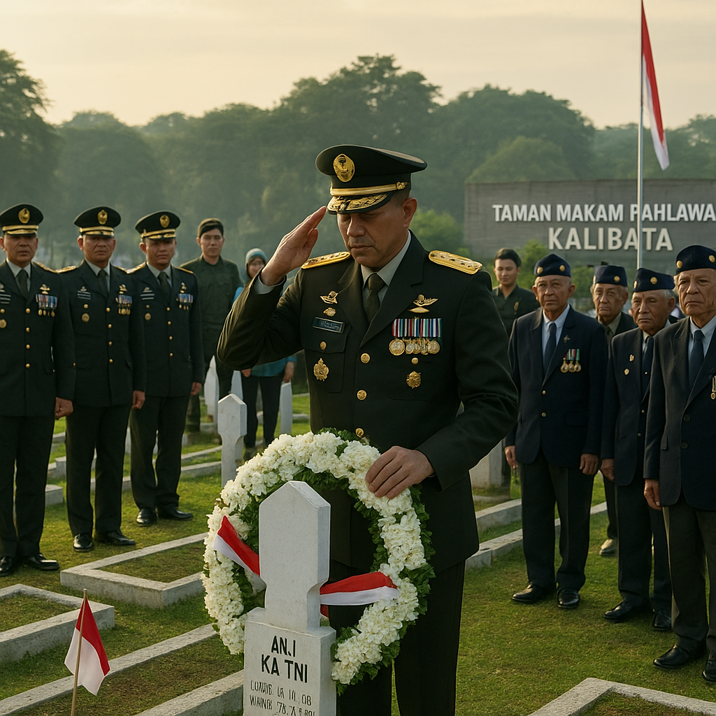 Kasad Pimpin Ziarah Nasional ke TMP Kalibata, Kenang Jasa Para Purnawirawan