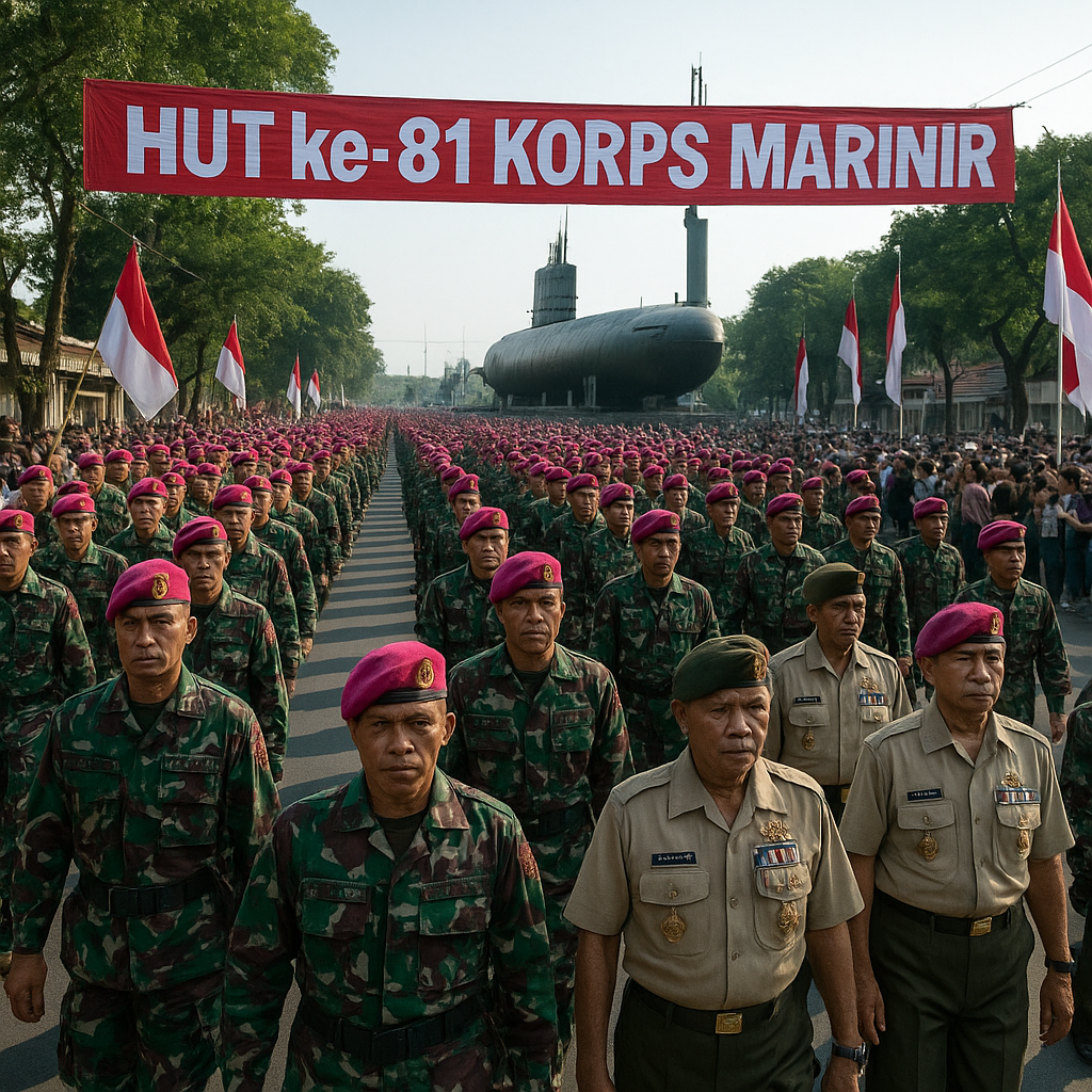 Tradisi Korps Marinir Rayakan HUT ke-81 dengan Napak Tilas Surabaya