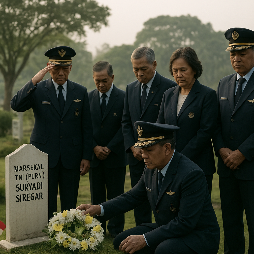 Purnawirawan TNI AU Ziarah ke Makam Marsekal TNI (Purn.) Suryadi Siregar