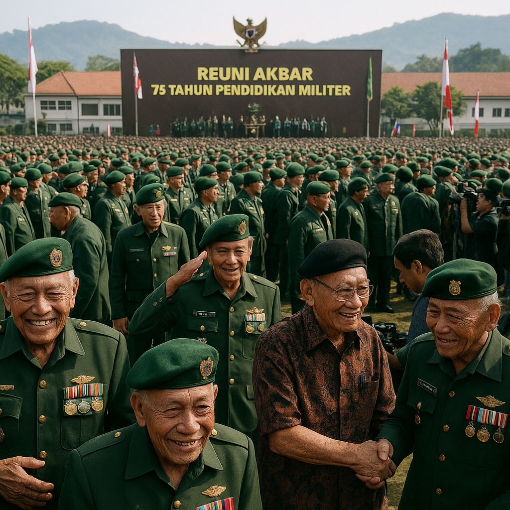 Veteran TNI AD Gelar Reuni Akbar di Cimahi, Kenang 75 Tahun Pendidikan Militer