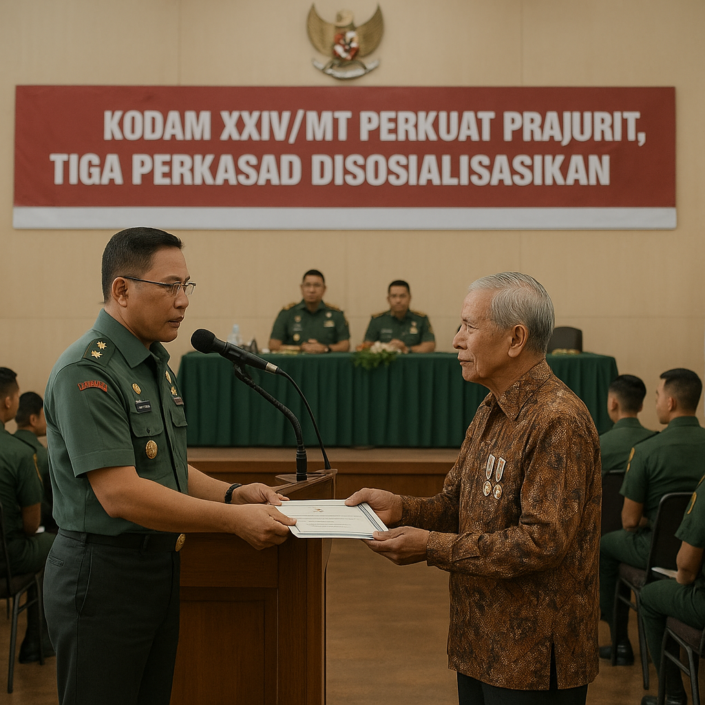 KODAM XXIV/MT Perkuat Profesionalisme Prajurit, Tiga Perkasad Disosialisasikan