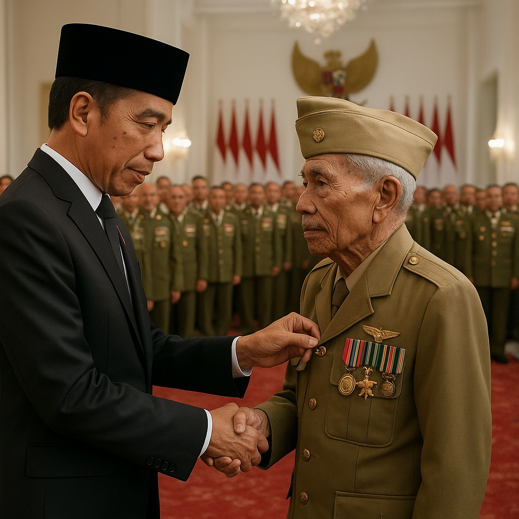 Pengukuhan Veteran Pejuang Kemerdekaan di Istana Negara, Jokowi Beri Penghargaan