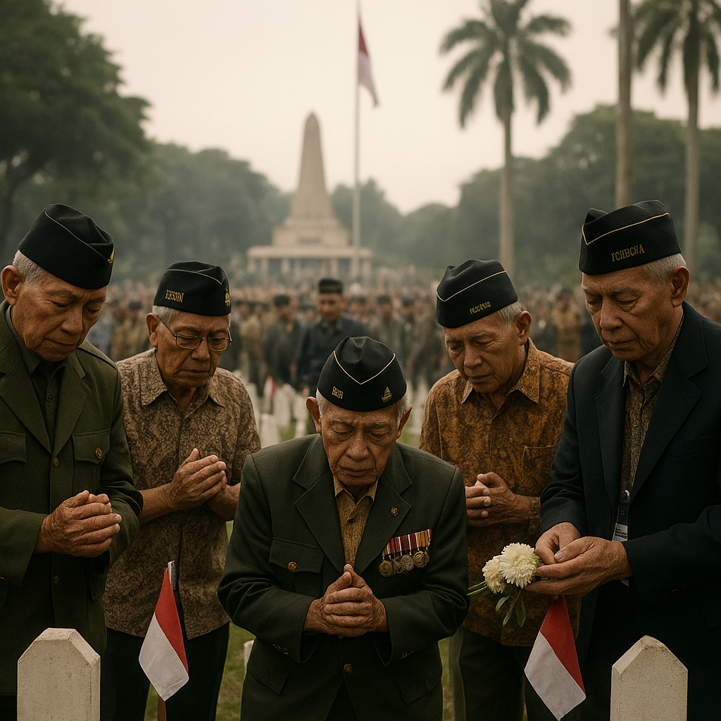 Ziarah Nasional di TMP Kalibata: Ribuan Purnawirawan Doakan Arwah Pahlawan