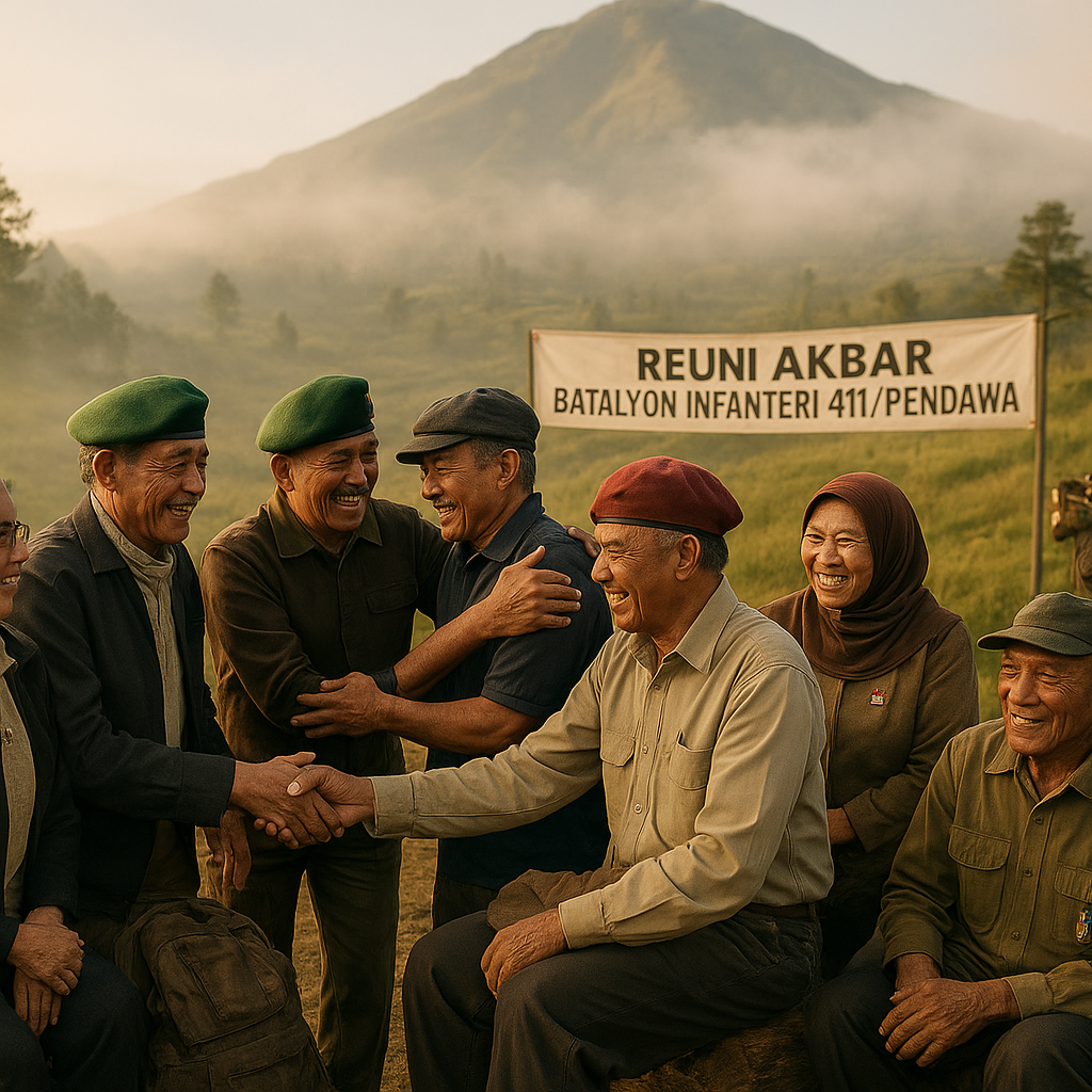 Reuni Akbar Batalyon Infanteri 411/Pendawa, Kenangan di Lereng Merbabu