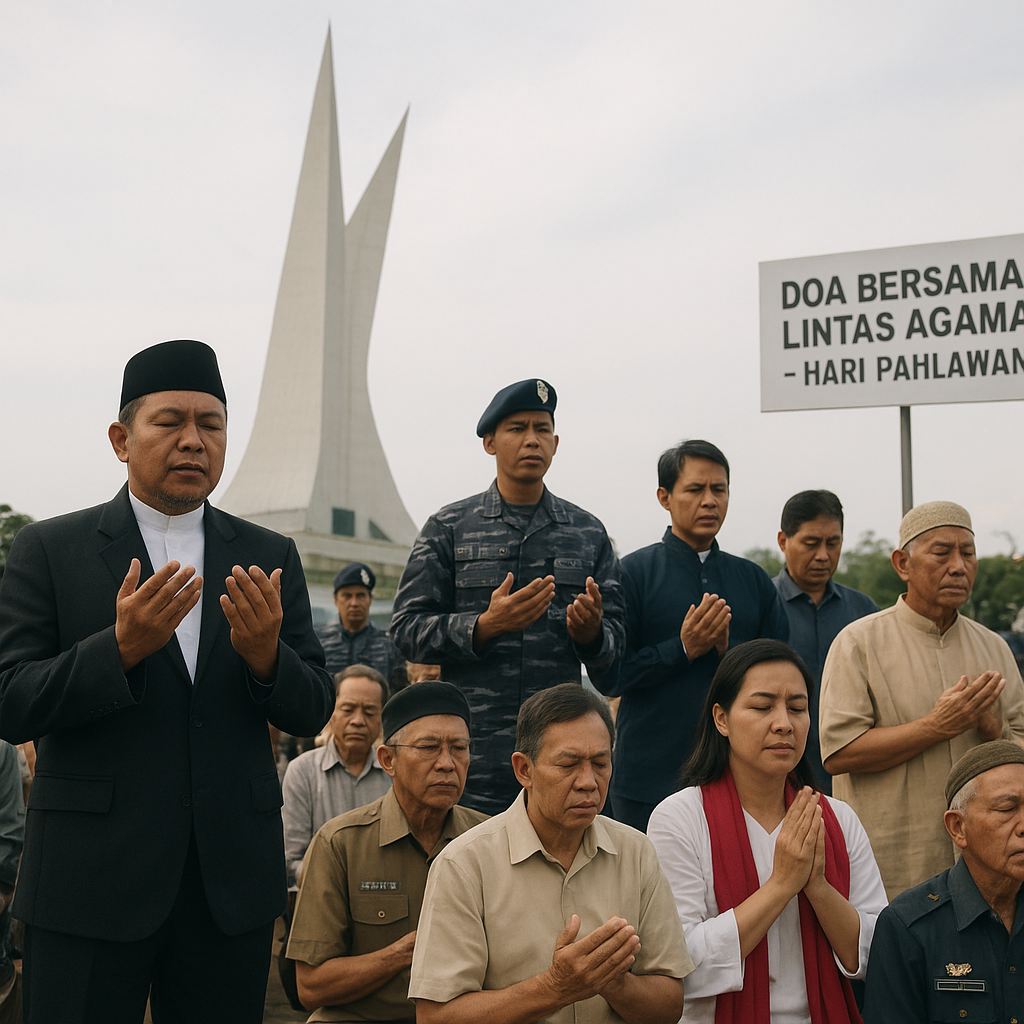 Doa Bersama Lintas Agama untuk Arwah Pahlawan di Monumen Trisila, TNI AL Kenang Jasa Satria
