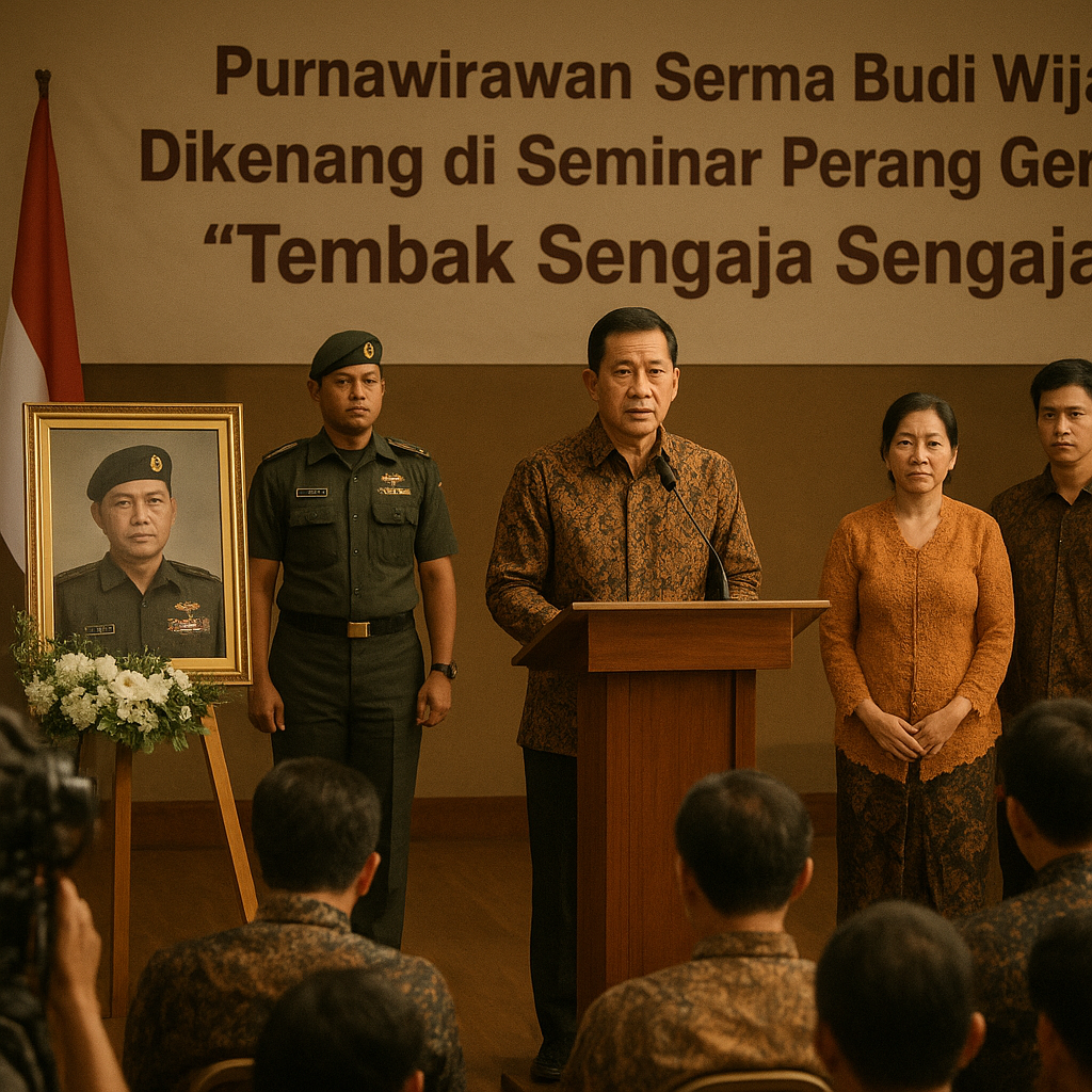Purnawirawan Serma Budi Wijaya Dikenang di Seminar Perang Gerilya 'Tembak Sengaja Sengaja'