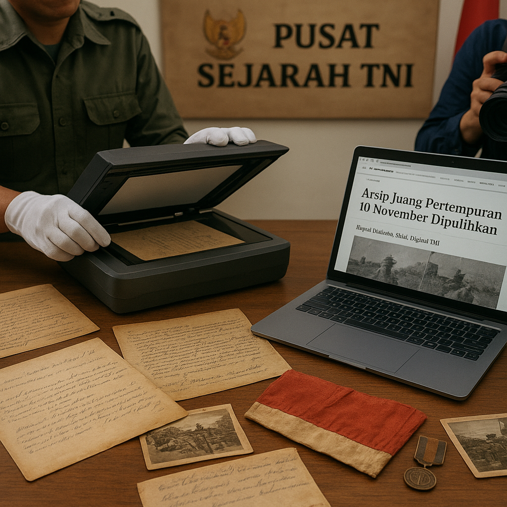 Arsip Juang Pertempuran 10 November Dipulihkan, Dapat Diakses Situs Digital TNI