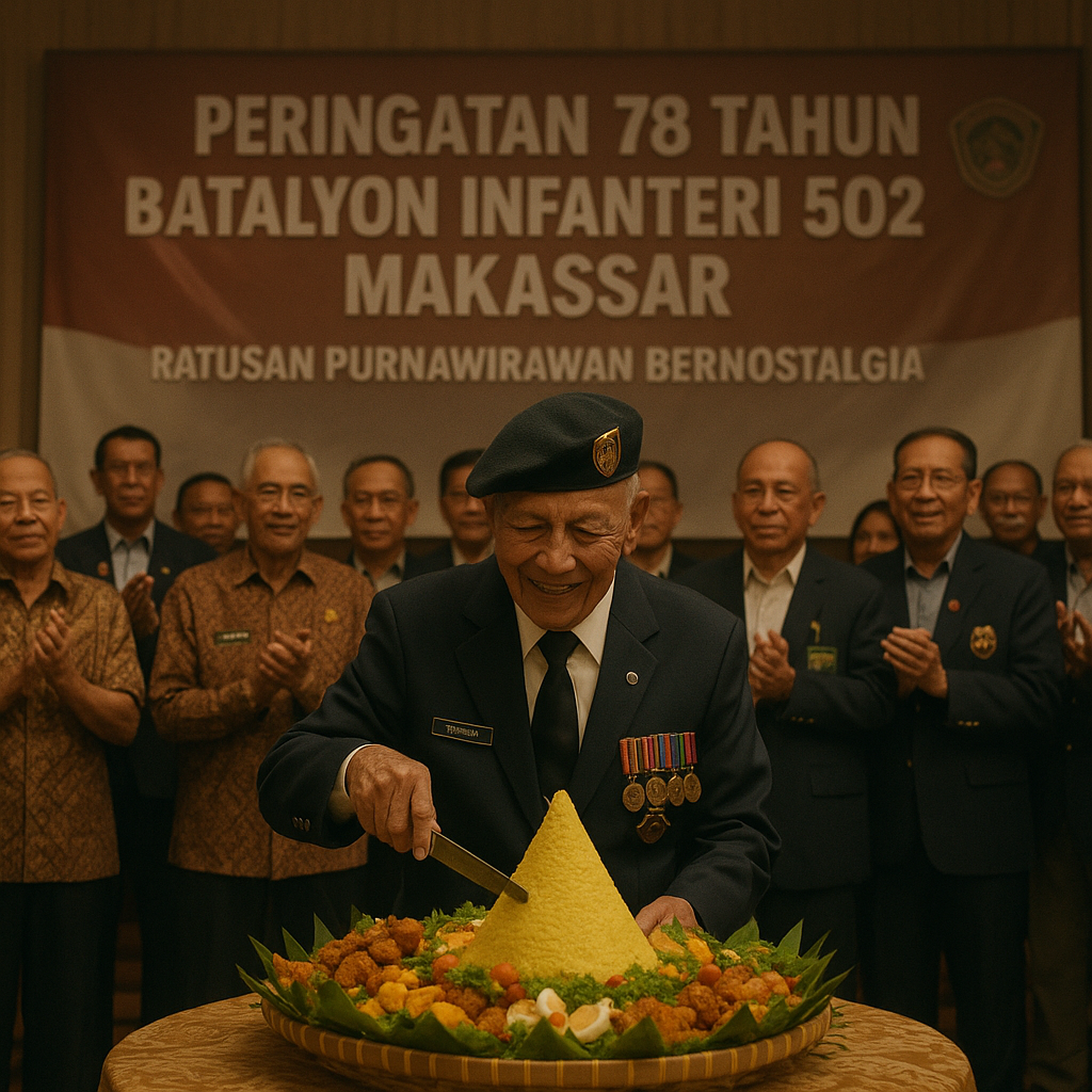 Peringatan 78 Tahun Batalyon Infanteri 502 Makassar, Ratusan Purnawirawan Bernostalgia
