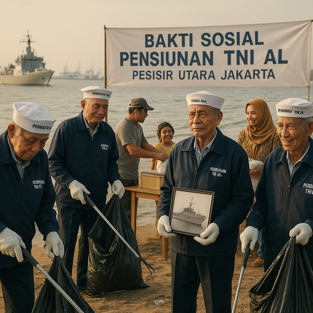 Pensiunan TNI AL Gelar Bakti Sosial di Pesisir Utara Jakarta, Kenang Masa Dinas di KRI