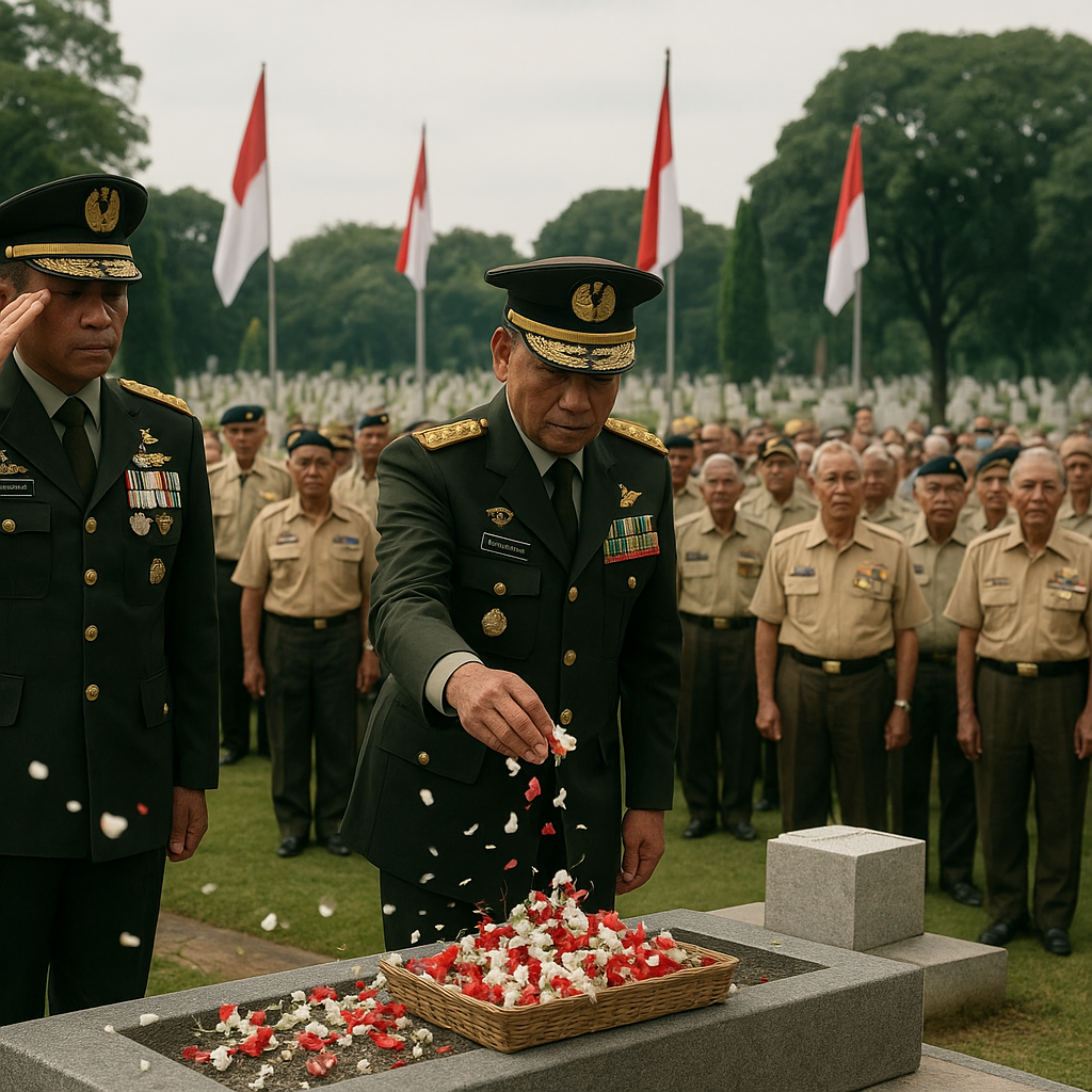Upacara Tabur Bunga di Taman Makam Pahlawan Kalibata: Hormat untuk Veteran Pejuang Kemerdekaan