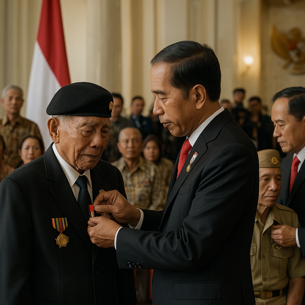 Penghargaan Bintang Mahaputra dan Bintang Jasa untuk 15 Veteran Pejuang Kemerdekaan di Istana Negara