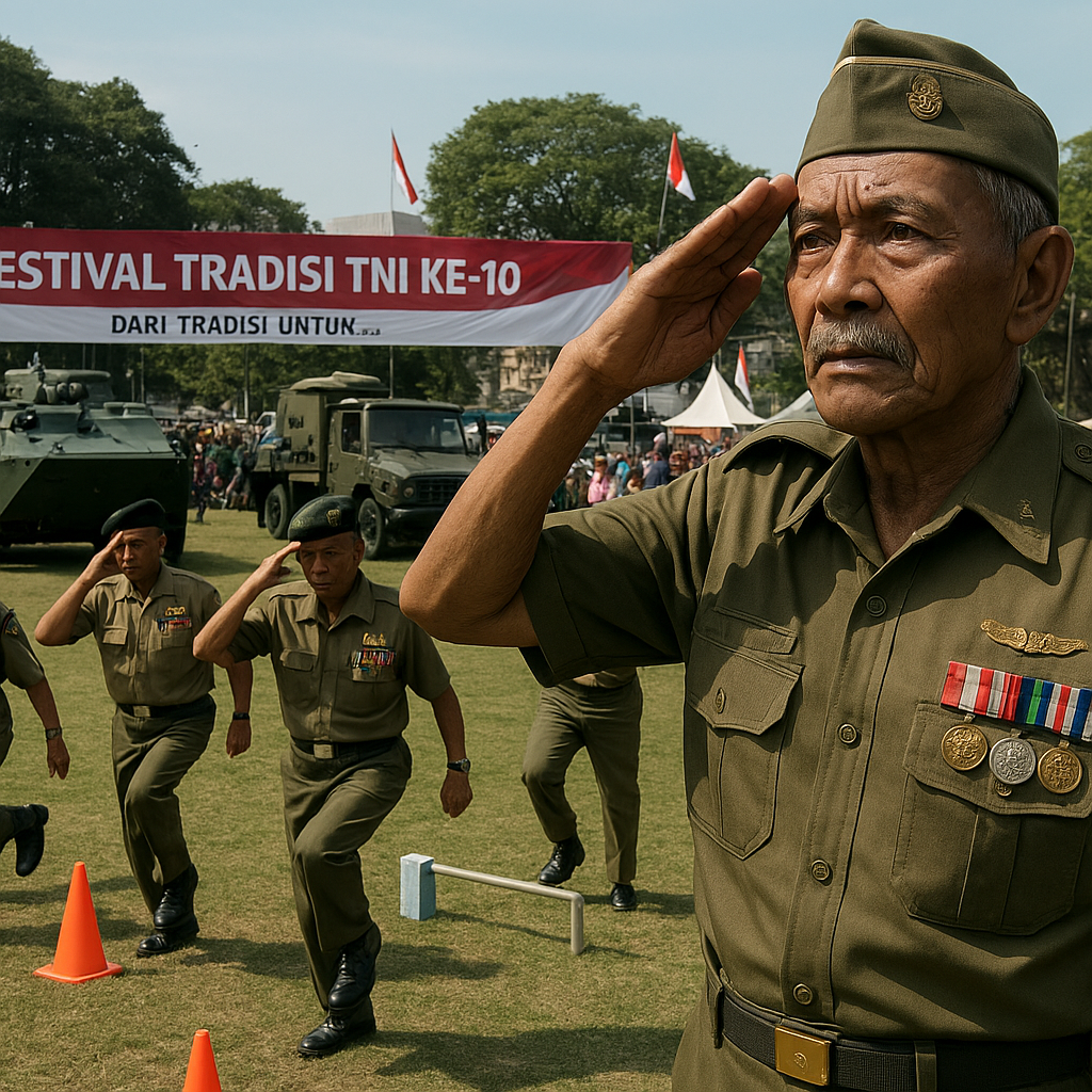 Festival Tradisi TNI ke-10: Lomba Ketangkasan dan Pameran Alutsista di Lapangan Merdeka Medan