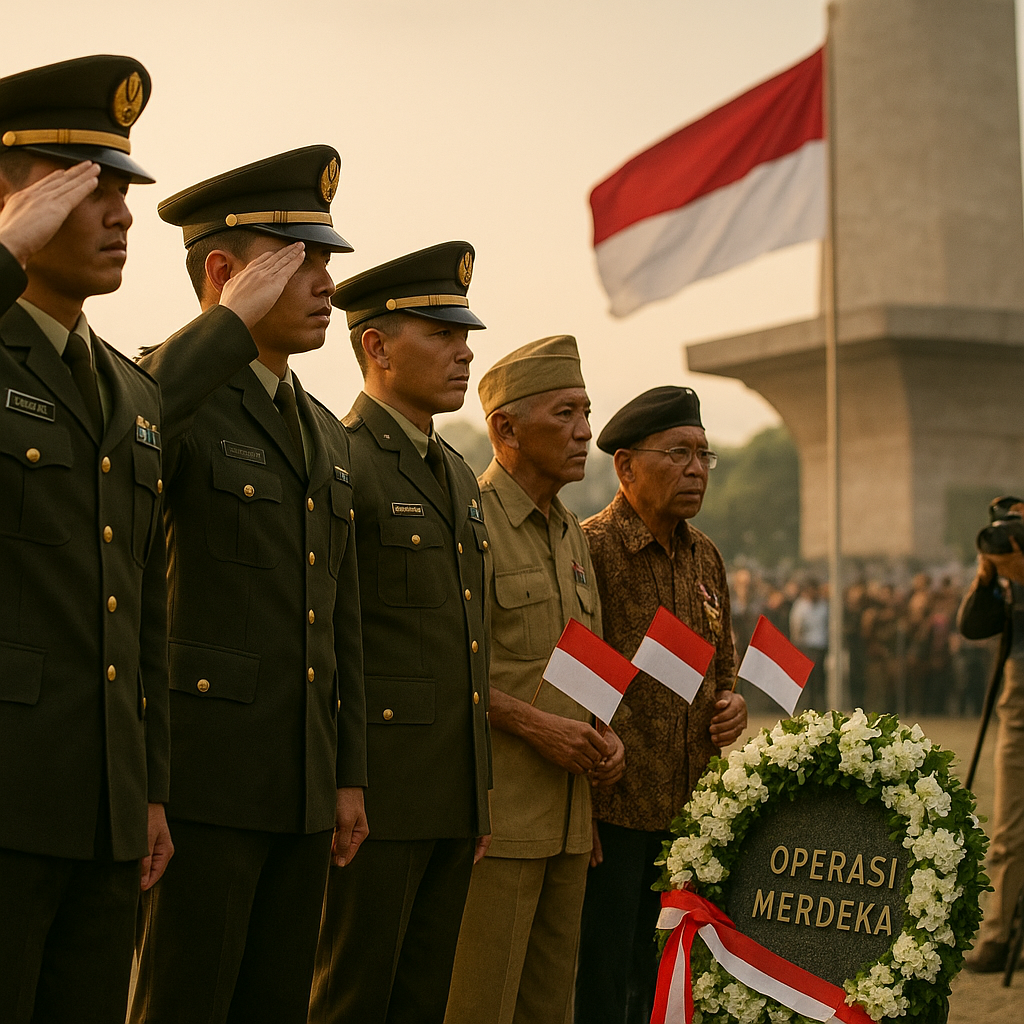 Peringatan Hari Bersejarah TNI: 'Operasi Merdeka' Diperingati dengan Hormat