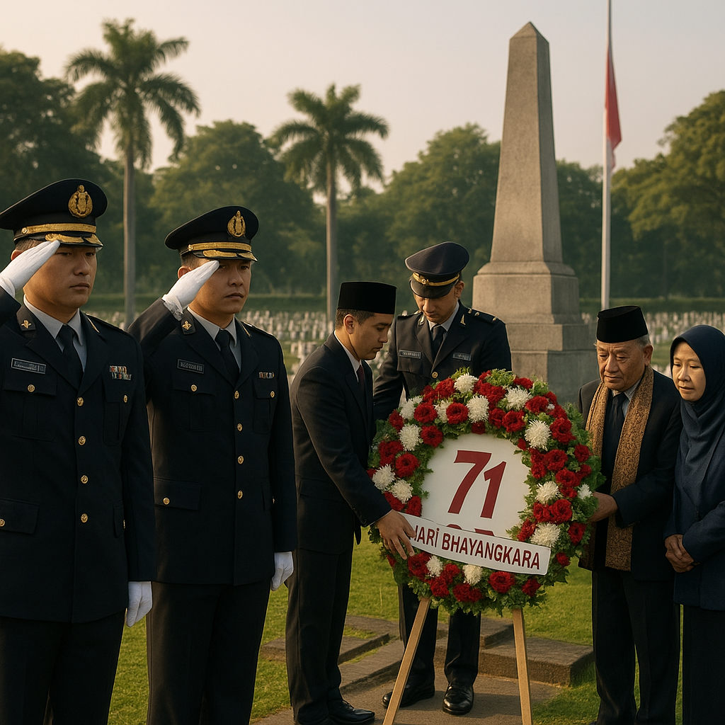Upacara Ziarah ke TMP Kalibata Peringati 71 Tahun Hari Bhayangkara