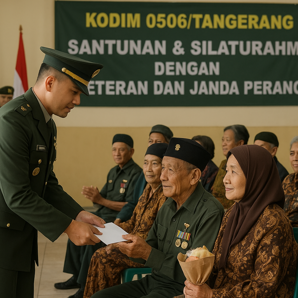 Kodim 0506/Tangerang Gelar Santunan dan Silaturahmi dengan Veteran dan Janda Perang