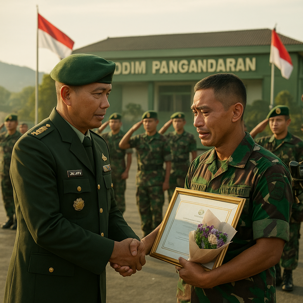 Dandim Pangandaran Lepas Personel, Tekankan Loyalitas dan Pengabdian