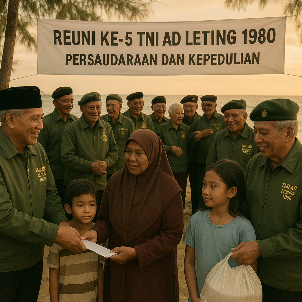 Reuni ke-5 TNI AD Leting 1980 di Pantai Cemara Aceh Selatan, Simbol Persaudaraan dan Kepedulian